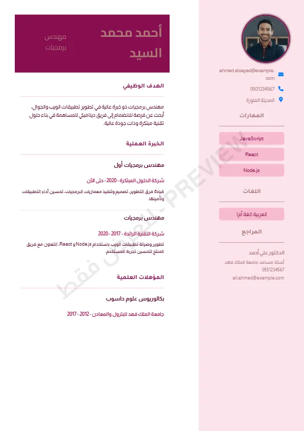 معاينة النموذج القياسي 2